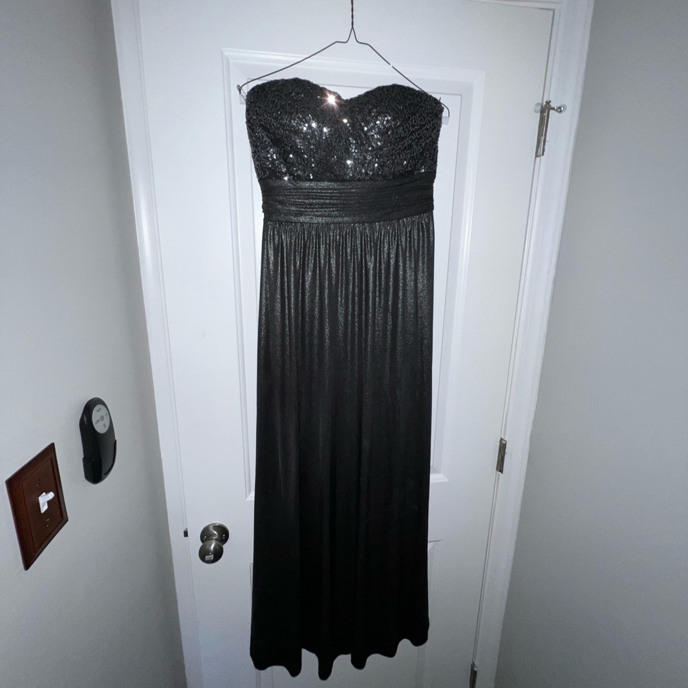 Strapless sequin Silver Gray Gown